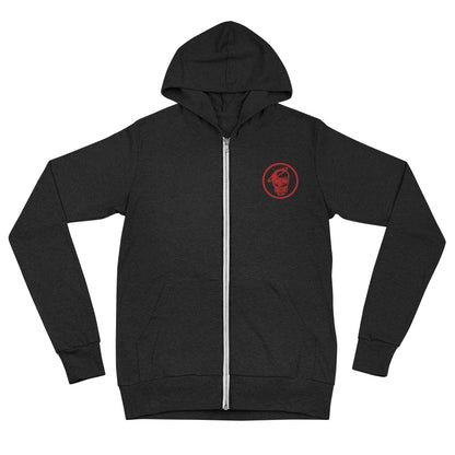 Zip-Up Hoodie with Embroidered Logo